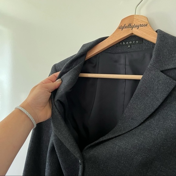 Theory Tweed Zaylin Fern Suit Jacket Blazer - Picture 11 of 15